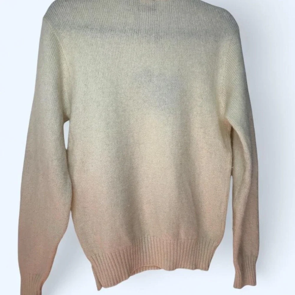 Grandpacore wool ivory embroidered duck vintage Robert Bruce sweater S medium